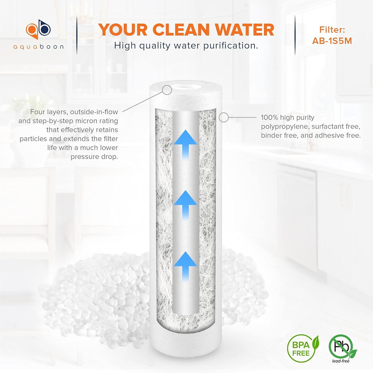 12 Pack 5 Micron 10 inch Reverse Osmosis Sediment and Carbon Filters B475