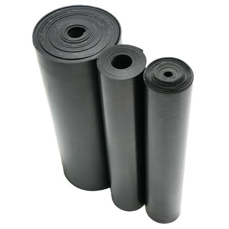 Black 3/16 in. x 36 in. x 72 in. Rubber Sheet F853