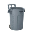 32 Gal Gray Vented Wheeled Trash Container B7257