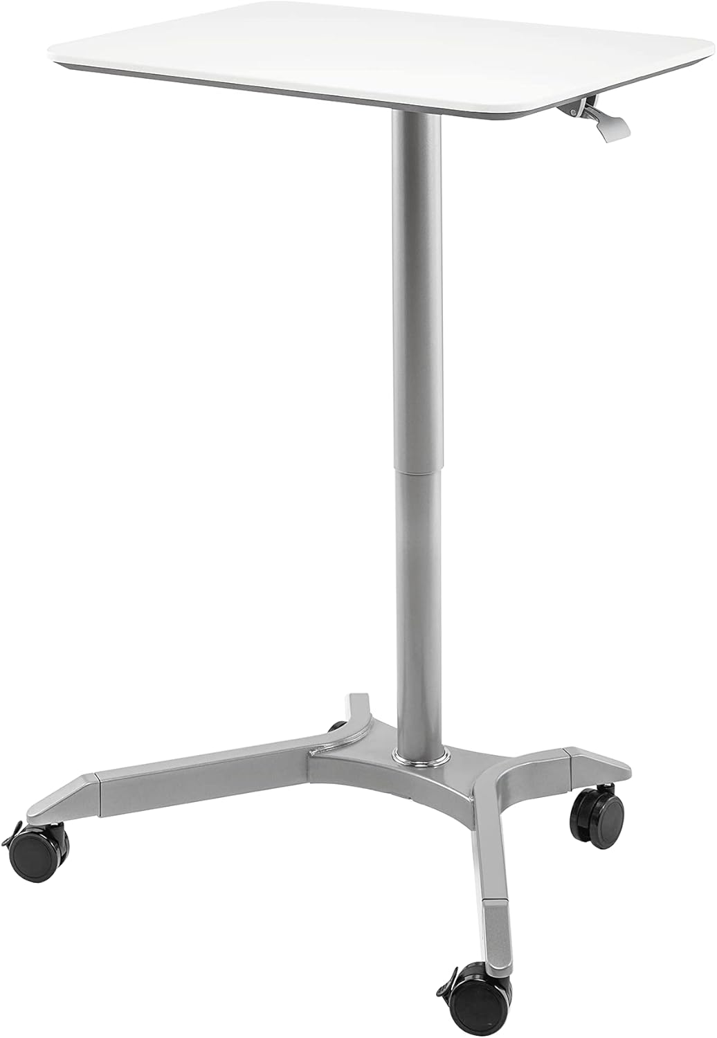 Black Mobile Rolling Height Adjustable Laptop Workstation Desk R619419
