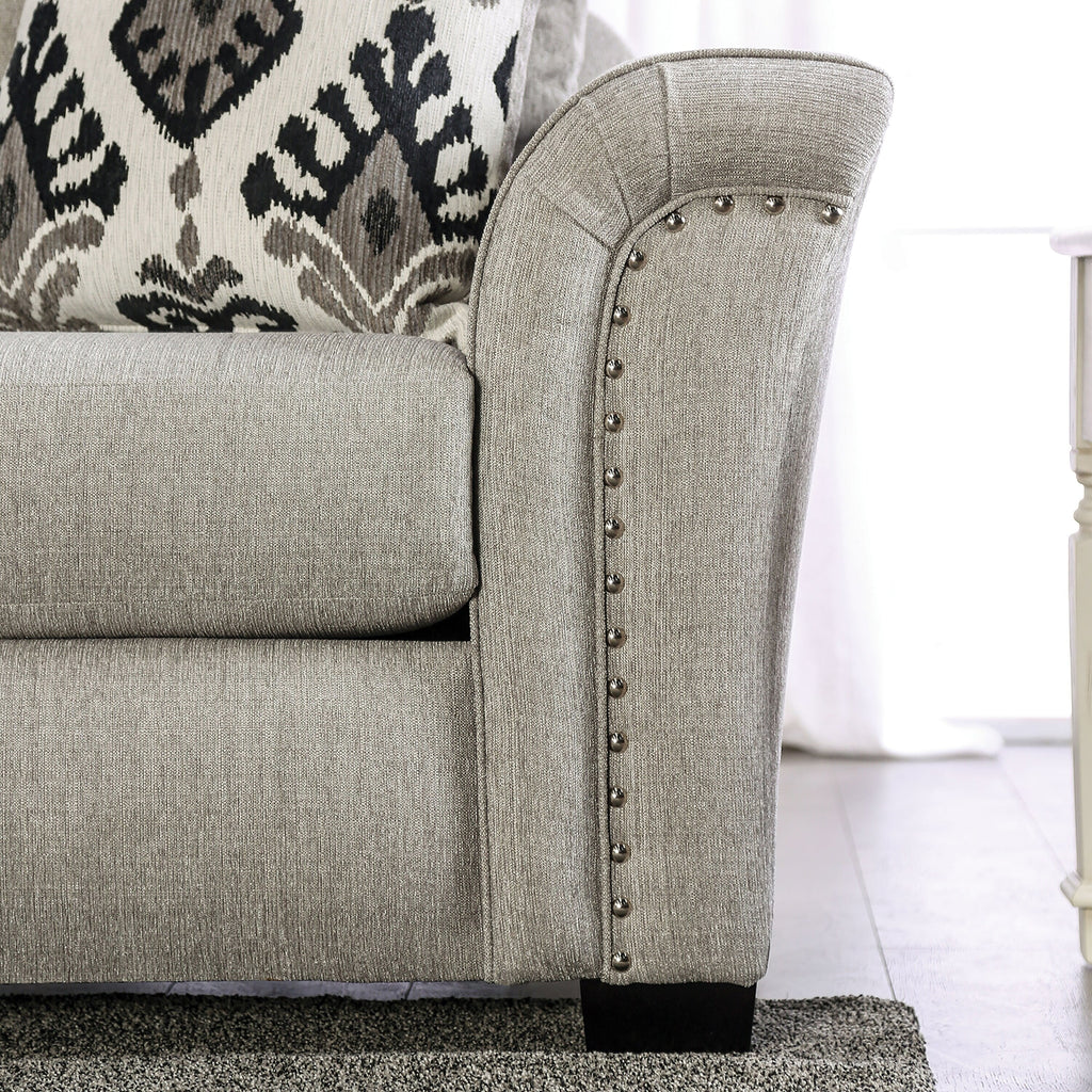 Light Taupe Fabric Upholstered Sofa G287004