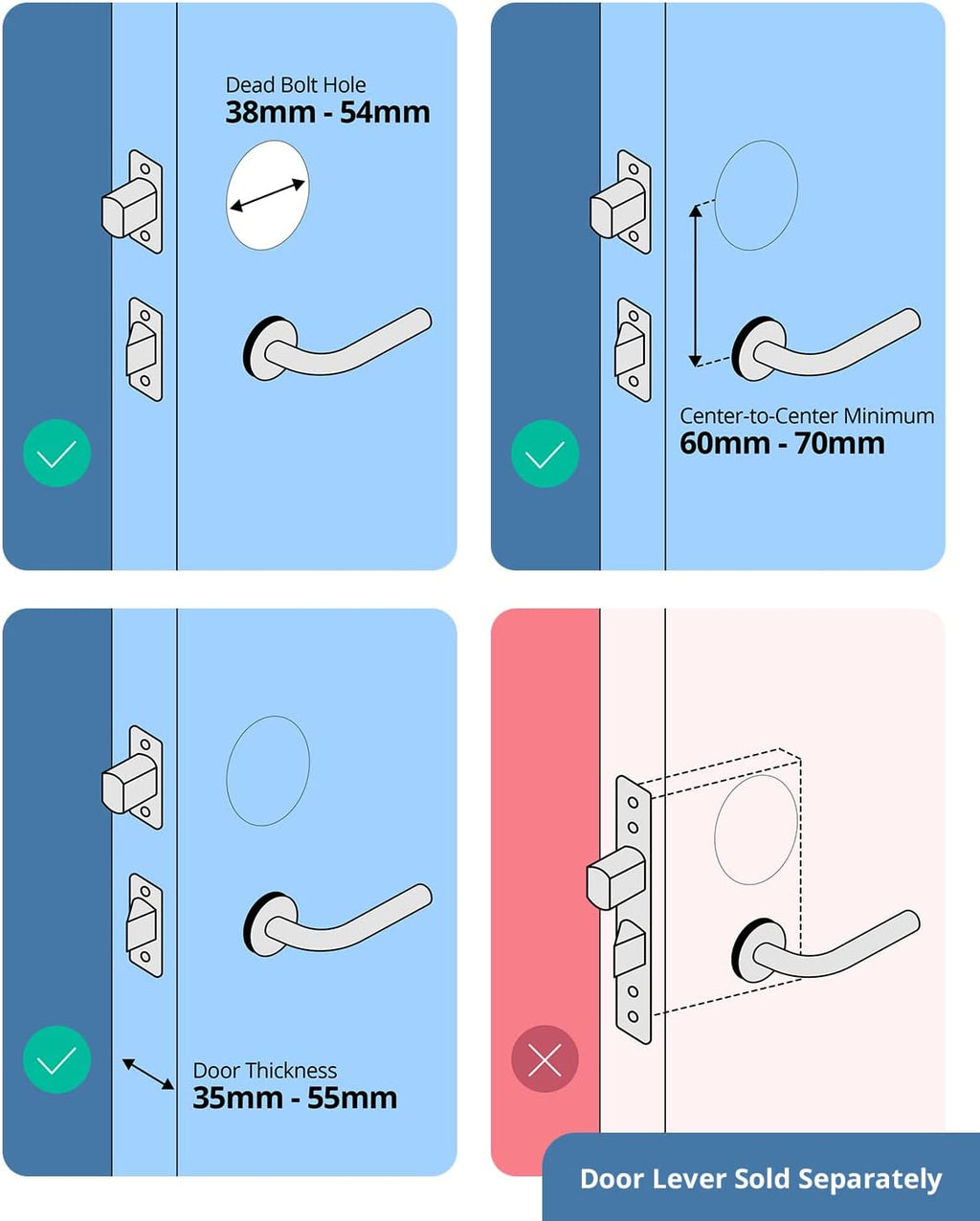 Smart Lock Touch & Wi-Fi Fingerprint Keyless Entry Door Lock X1756