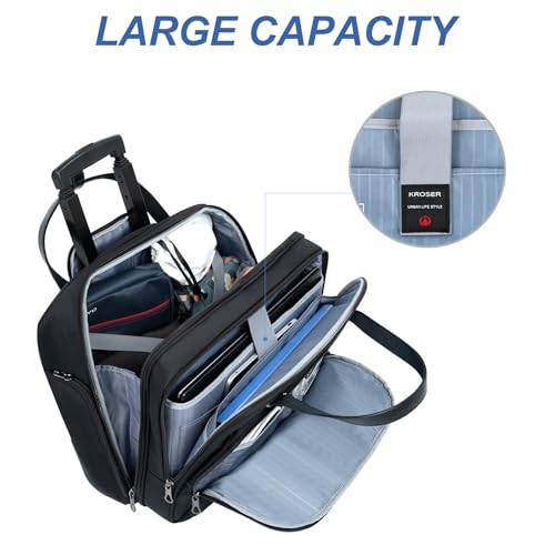 Rolling Laptop Bag Briefcase Fits Up to 15.6 Inch R7150