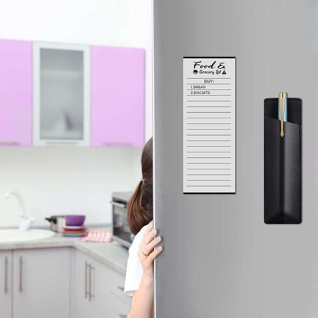 2 Pieces Magnetic List Set with Pen Holder W3097