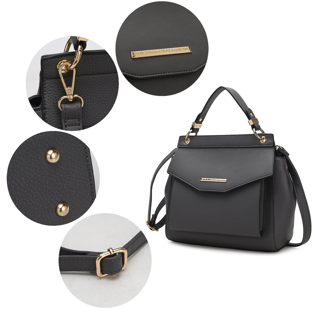 Vegan Leather 3-in-1 Satchel, Backpack and Crossbody D265035