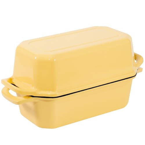 DarkCyan Enameled Cast Iron 9x5 Inch Loaf Pan with Lid O8700