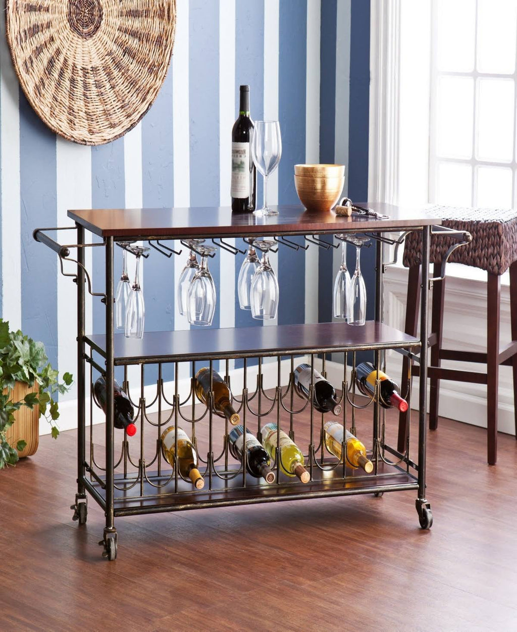 Black Wine-bar Cart T98734