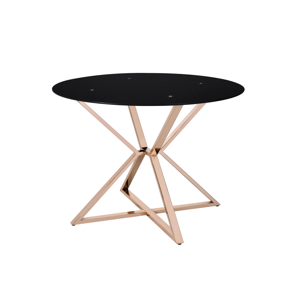 Contemporary Gold 41-in Dining Table F10885