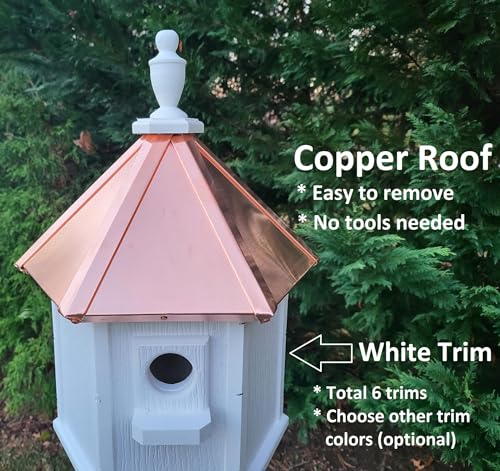2 Holes Copper Roof Birdhouse With Individual Perches C8232