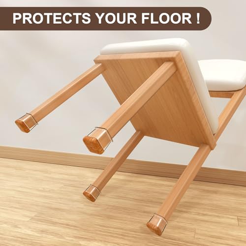 Round Rubber Furniture Sliders with Felt, Silicone Furniture Leg Caps Covers H31902