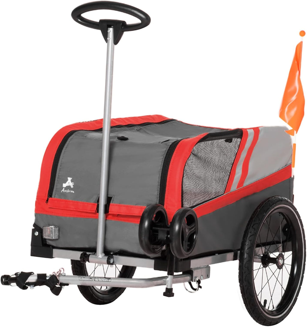 Dog Bike Trailer 2-in-1 Dog Stroller N7354