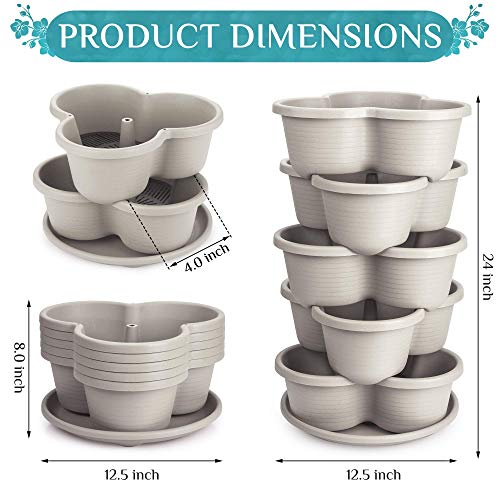 Terracotta 5-Tier Stackable Planter C85796
