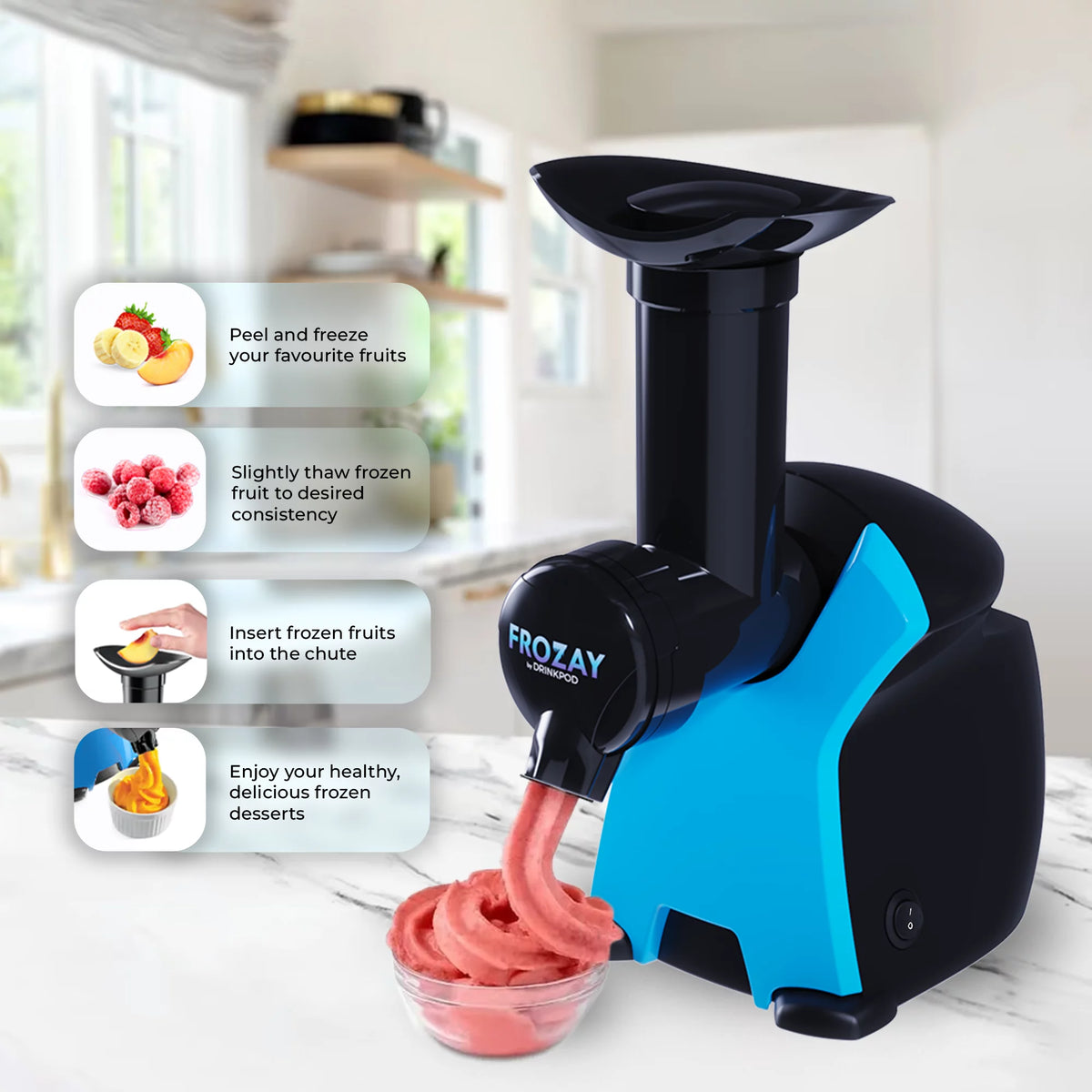 Dairy-Free Vegan Frozen Fruit Ice Cream & Dessert Maker P7040