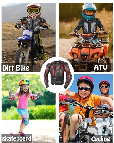 Kids Motorcycle Jacket with Chest Back Elbow Protection P722