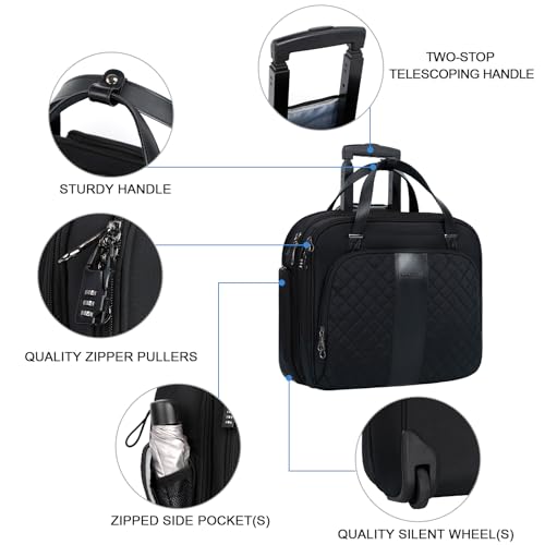 Rolling Laptop Bag Briefcase Fits Up to 15.6 Inch R7150