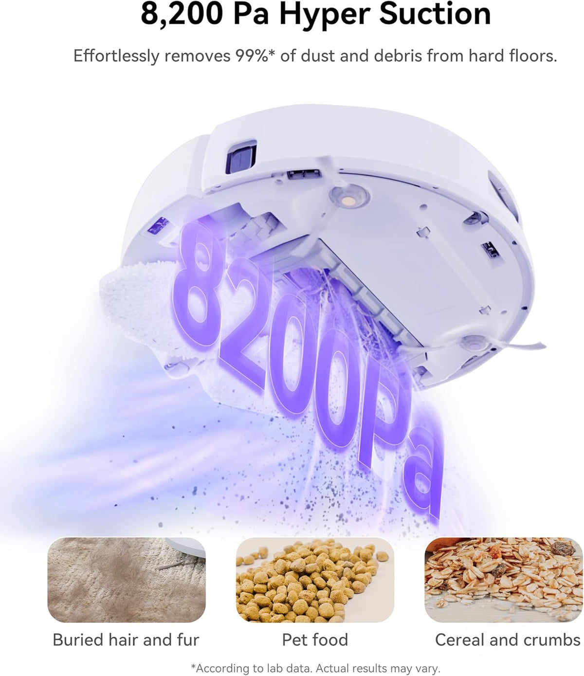 8200 Pa Robot Vacuum and Mop Combo with Dust Bags K67746