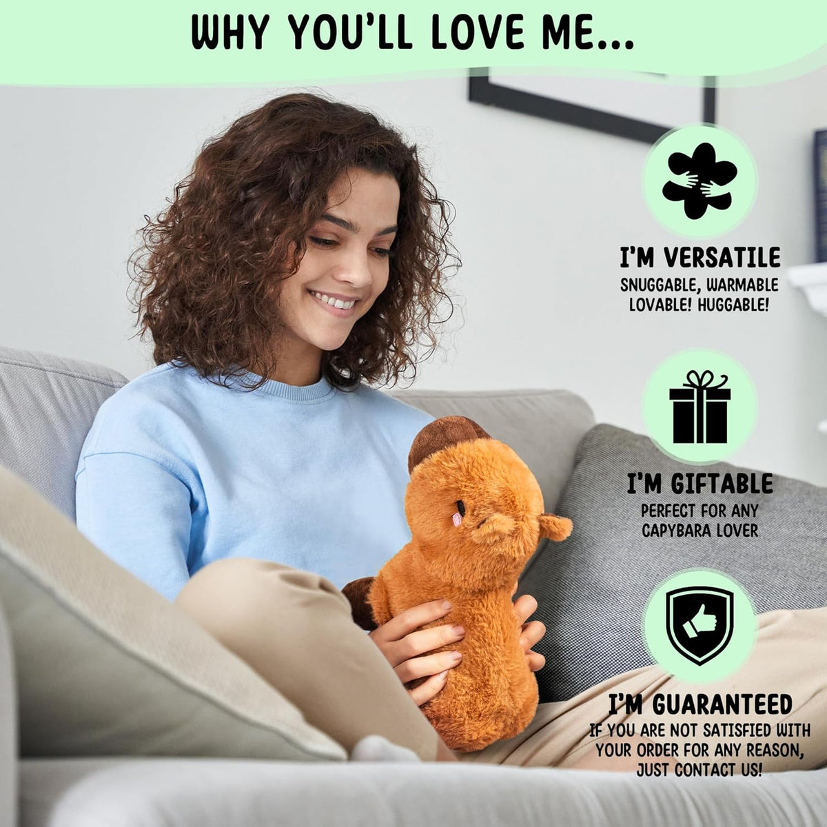 1.5 lbs Unscented Heating Pad Plush Stuffed Animal Y186065