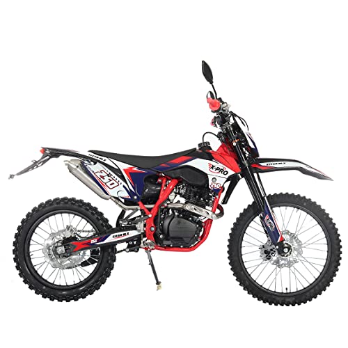 250cc Dirt Bike with 5-Speed Manual Transmission, 21"/18" Wheels, Electric/Kick Start N5603