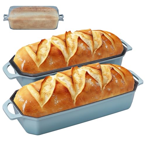 DarkCyan Enameled Cast Iron 9x5 Inch Loaf Pan with Lid O8700