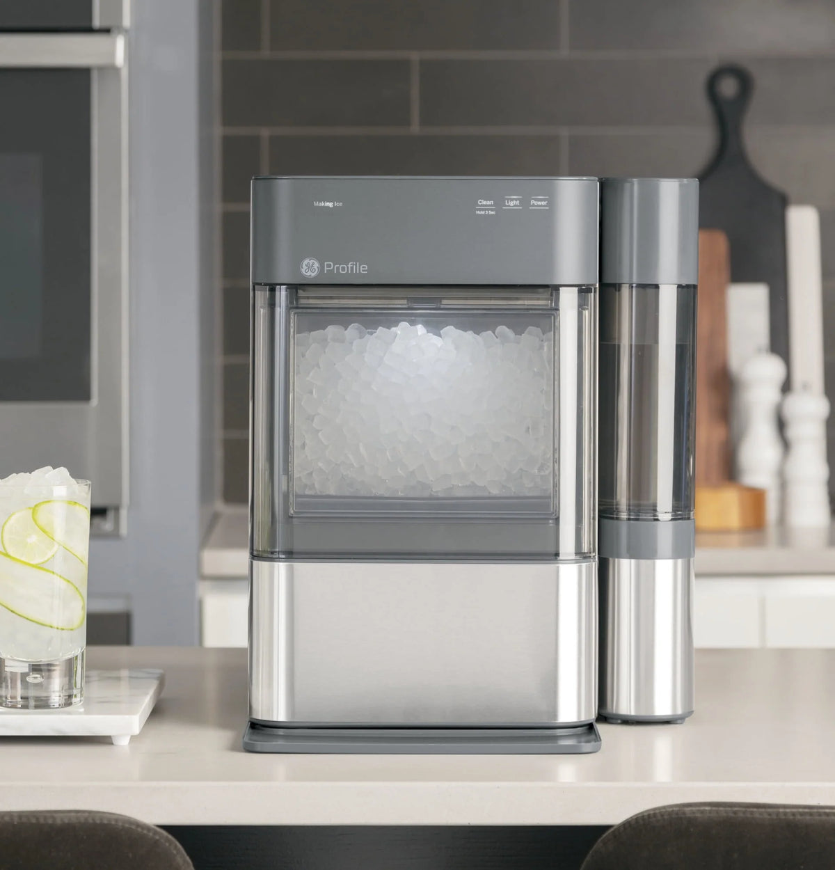 Black Stainless Countertop Nugget Ice Maker I590982