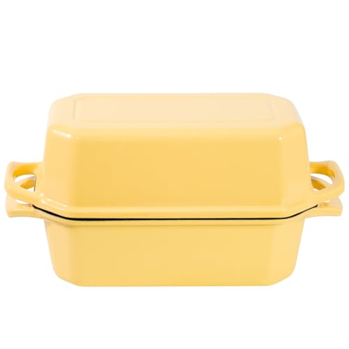 DarkCyan Enameled Cast Iron 9x5 Inch Loaf Pan with Lid O8700