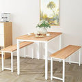 3-Piece Dining Table & Chair Set with Two Benches U753885