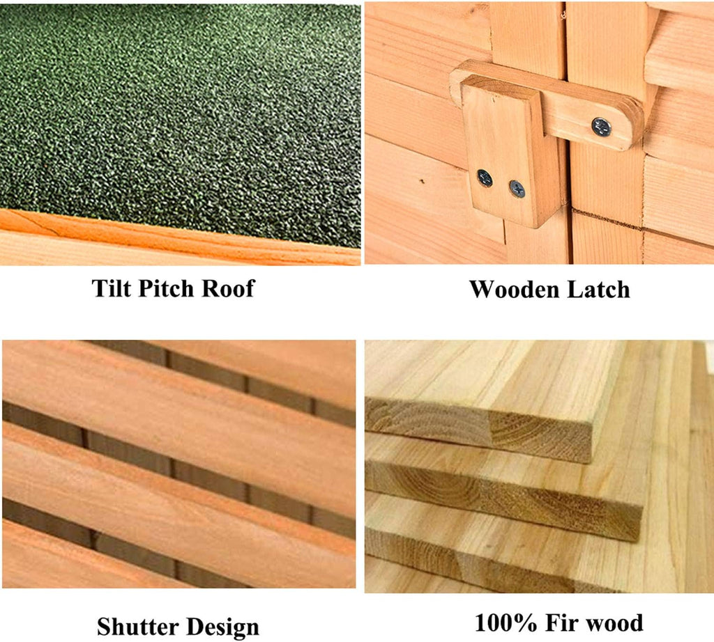 63 Outdoor Fir Wood Storage Shed V41002
