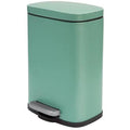 1.32 Gallon Matte Green Stainless Steel Step on Trash Can Z488