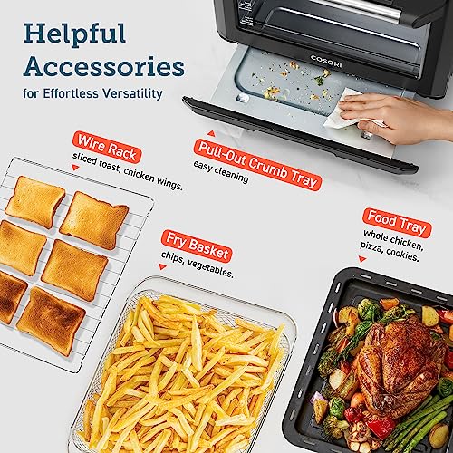 12-in-1 Air Fryer Toaster Oven Combo with 3 Accessories K510