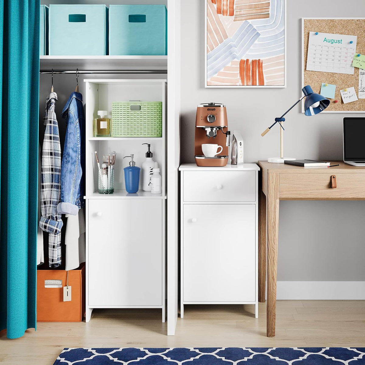 White Bathroom Floor Cabinet P778
