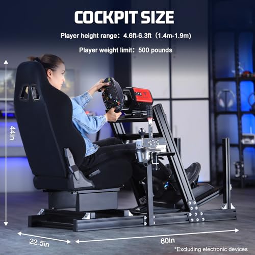 Aluminum Profile Racing Simulator Cockpit with Seat Y307487