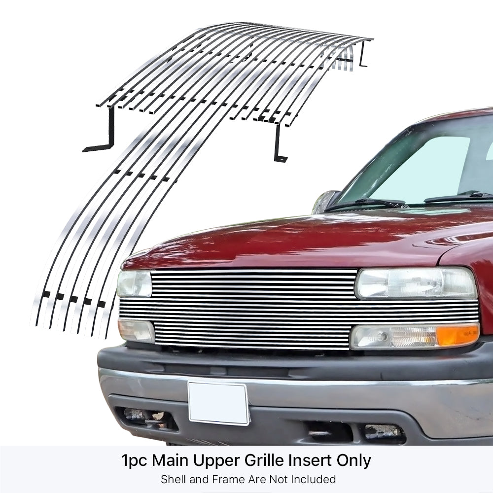 Full Face Stainless Steel Chrome Billet Grille Grill Insert C224