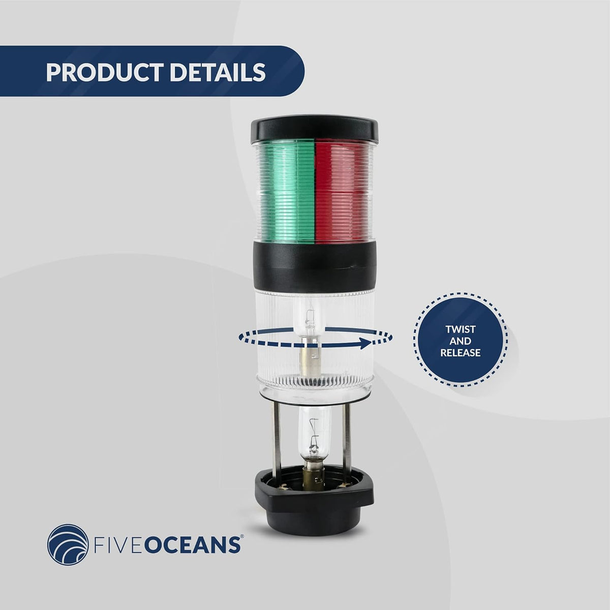 Boat Masthead Tri-Color Anchor Navigation Light F57706