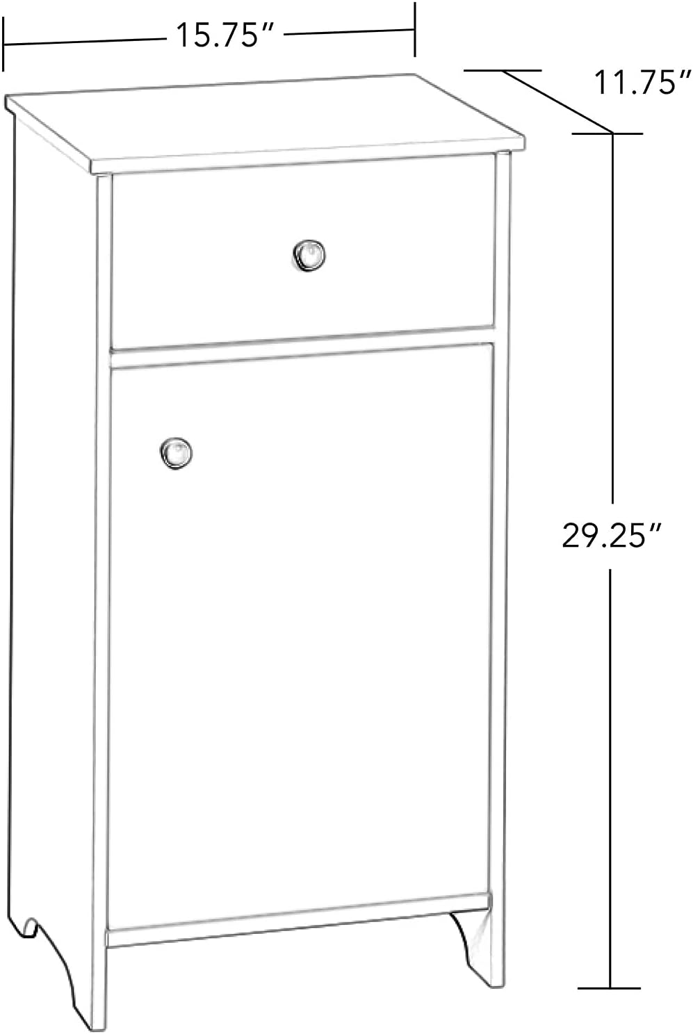 White Bathroom Floor Cabinet P778