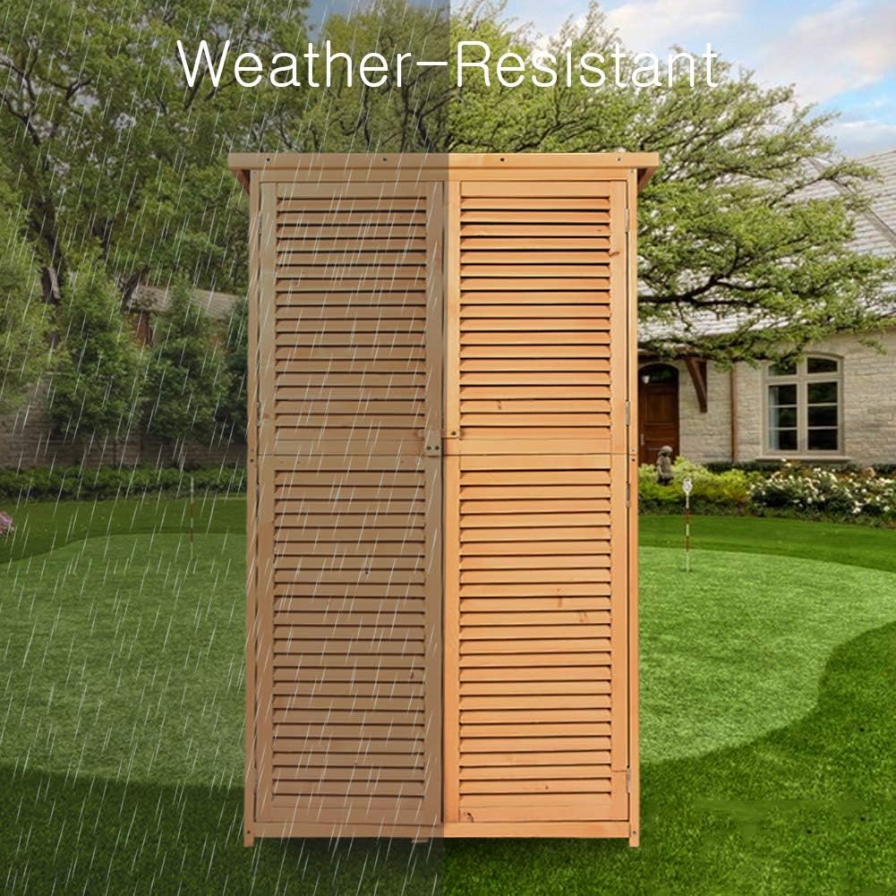 63 Outdoor Fir Wood Storage Shed V41002
