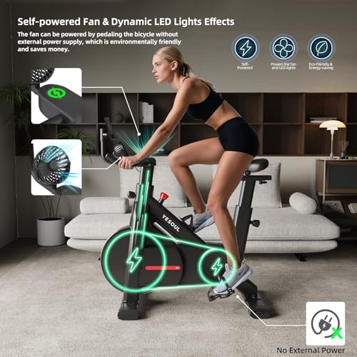 Self-Powered Exercise Bike with Magnetic Resistance W227306