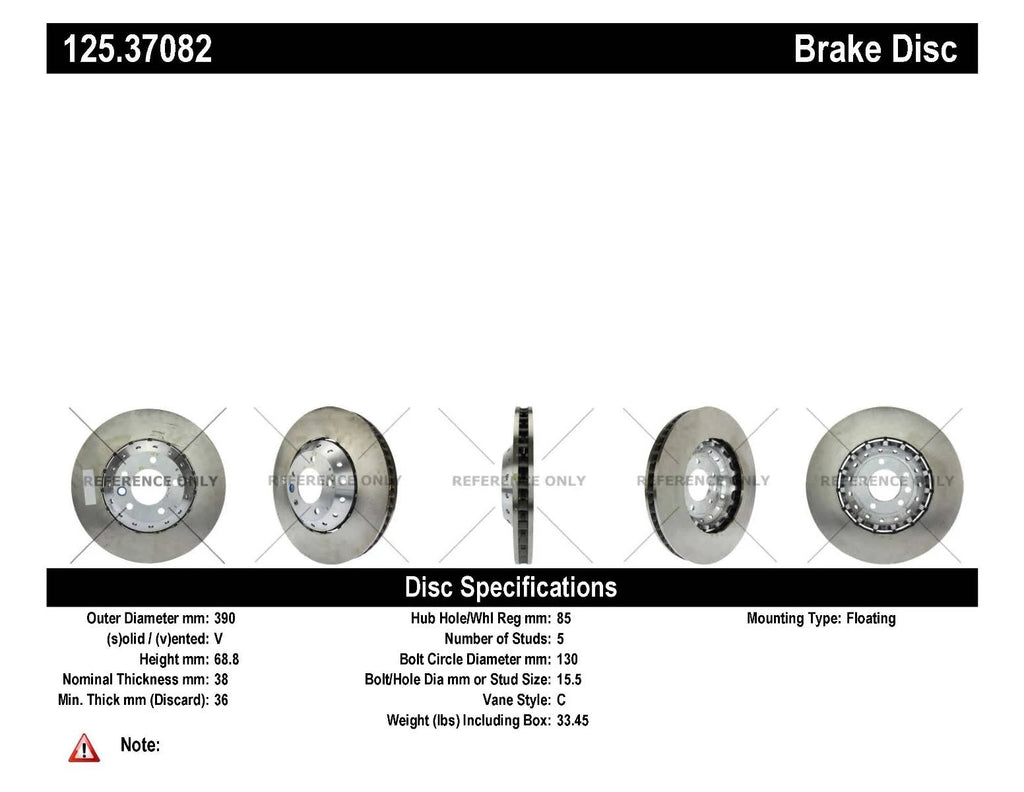 High Carbon Alloy Brake Rotor S959