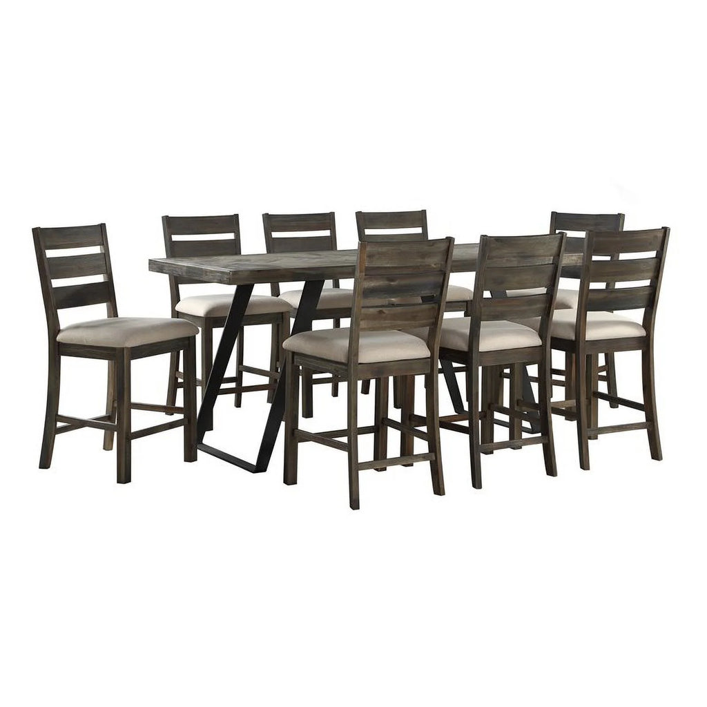 Wood Herringbone Counter Height Dining Table P4354