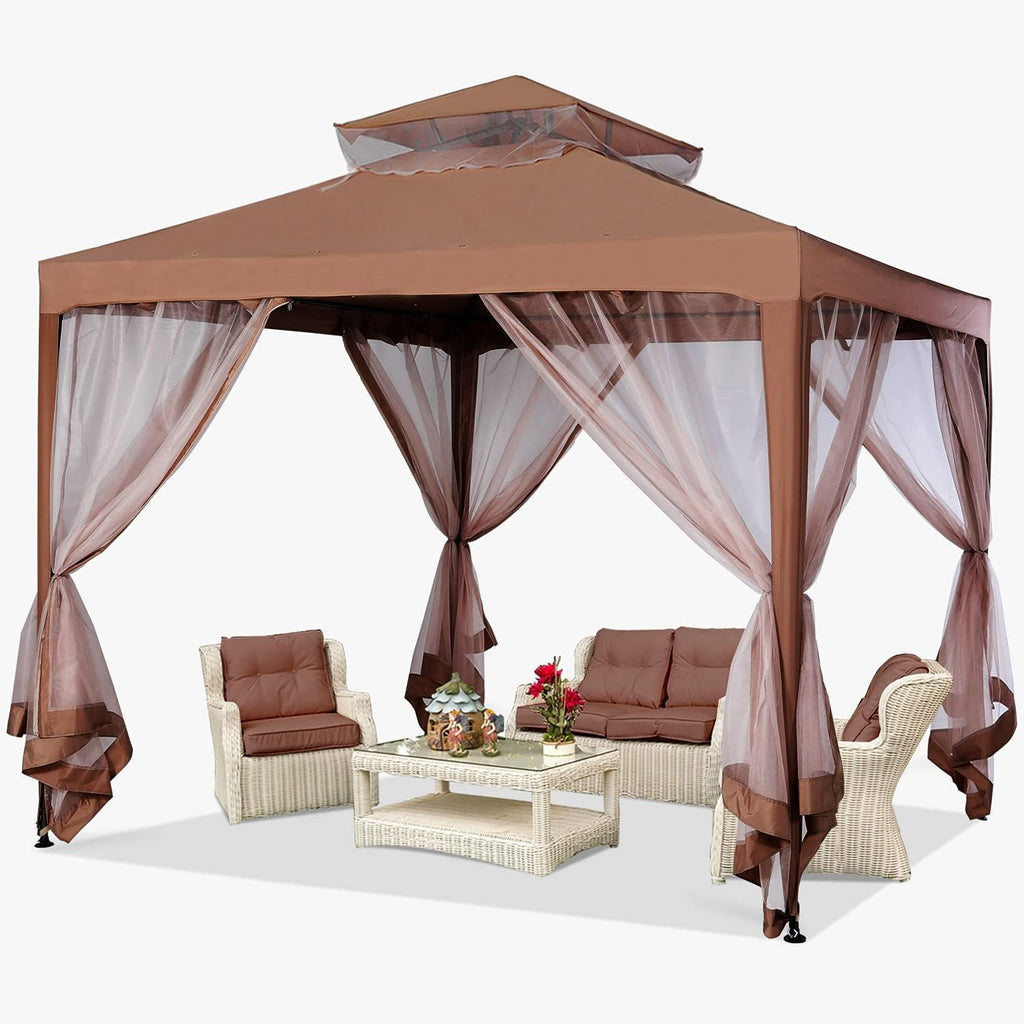 10'x10' Pop-Up Patio Gazebo with Mosquito Netting Q28108