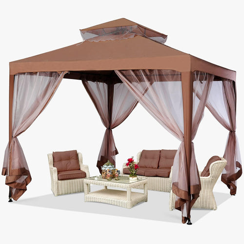 10'x10' Pop-Up Patio Gazebo with Mosquito Netting Q28108
