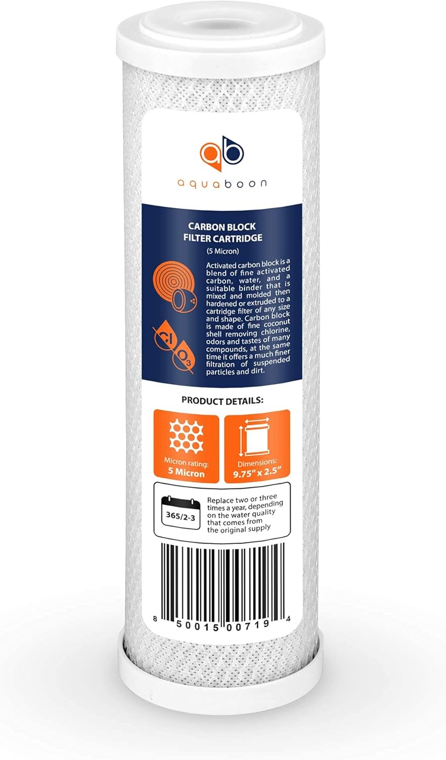 12 Pack 5 Micron 10 inch Reverse Osmosis Sediment and Carbon Filters B475