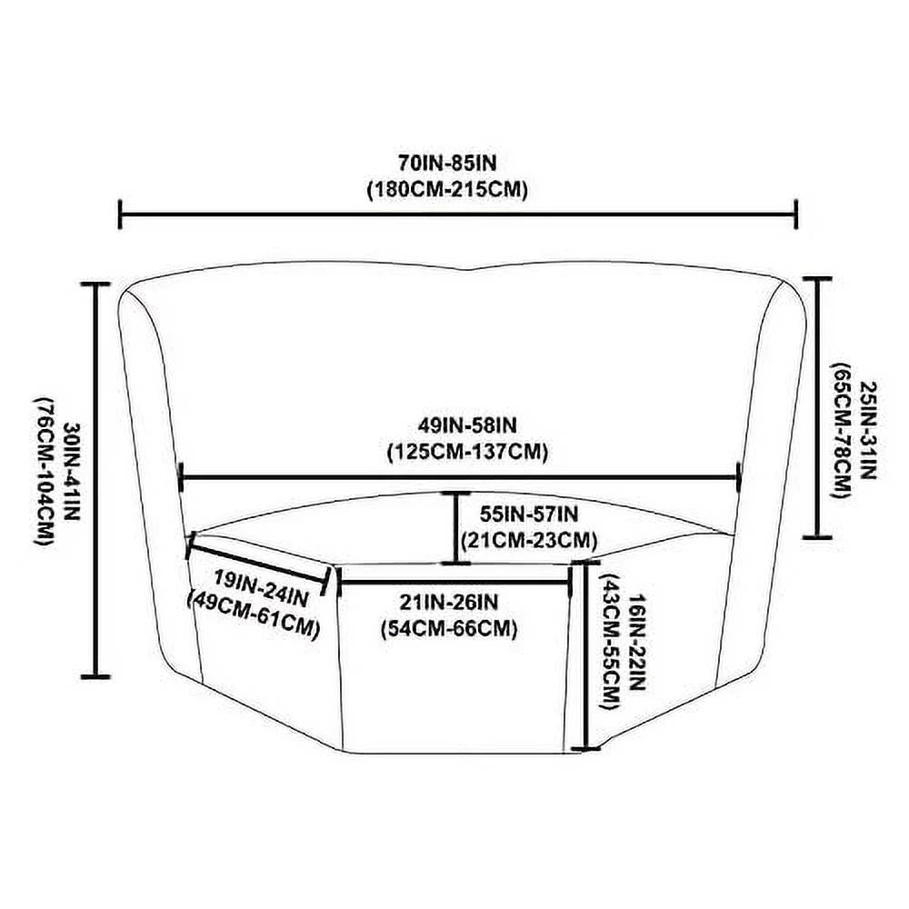 Velvet Stretch Corner Sofa Cover V34530