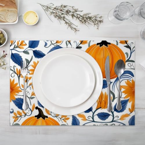 Botanical Faux Leather Placemats Pack of 6 S1344