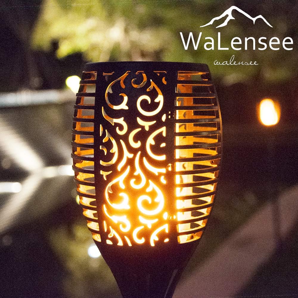 43 LED Waterproof Flickering Flames Torch Solar Lights (4 Pack) G528160
