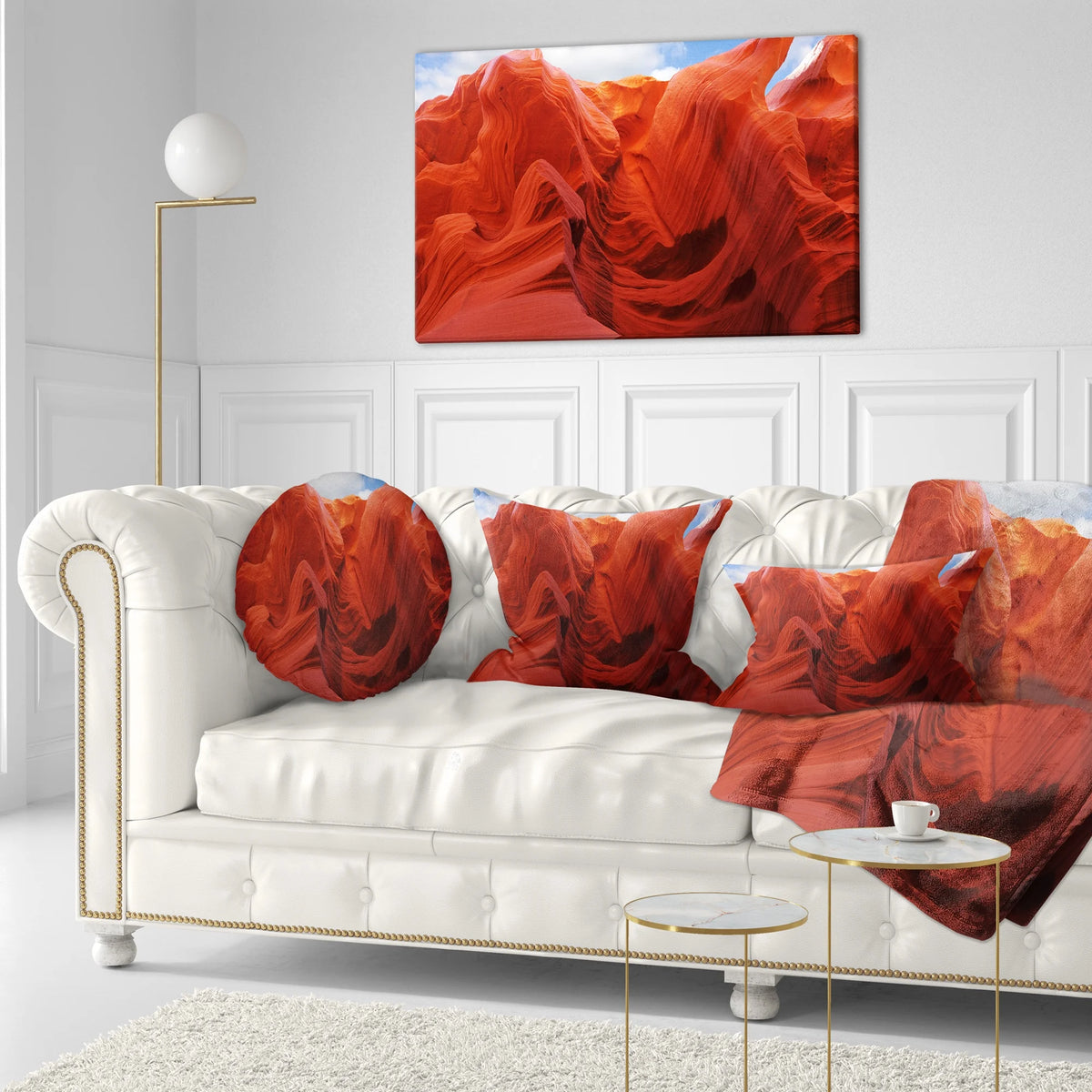 Red and Orange Photography Throw Pillow F153289