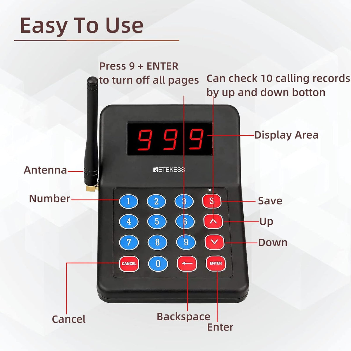10 Food Pagers U700356