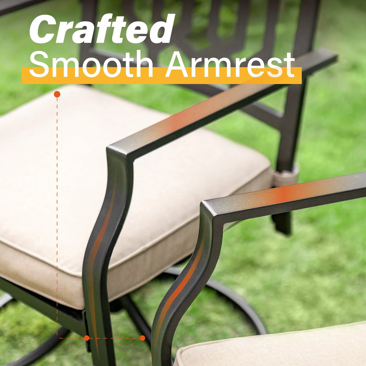7 Piece Patio Dining Set Metal Table and Chairs Z9752
