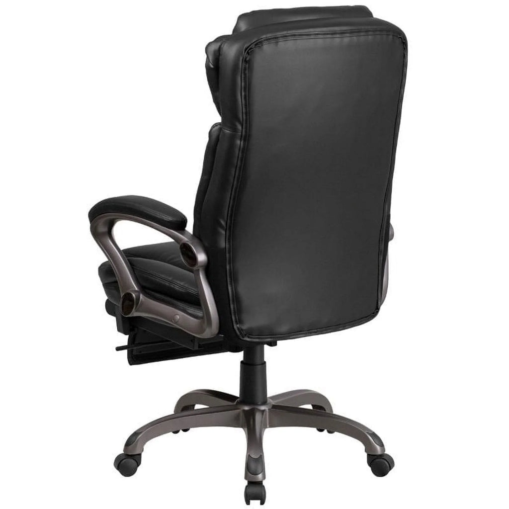 Black Faux Leather Reclining Office Chair A7089