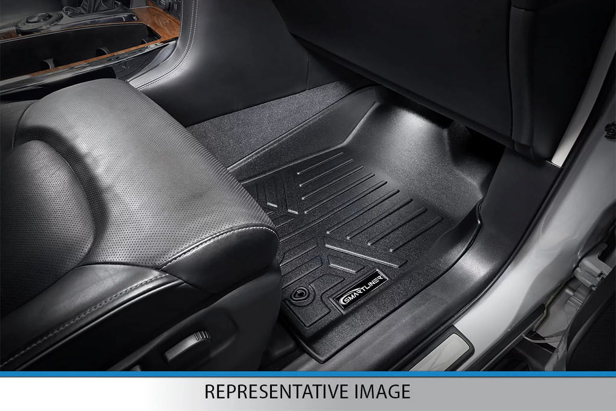 Black Floor Mats Liner Set with 2nd Row Bench Seats G65137