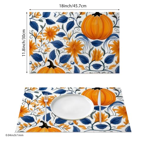 Botanical Faux Leather Placemats Pack of 6 S1344